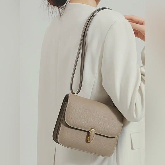 Women Handbag Genuine Leather Shoulder Crossbody Bag Small Square Bag - Picture 5 of 15